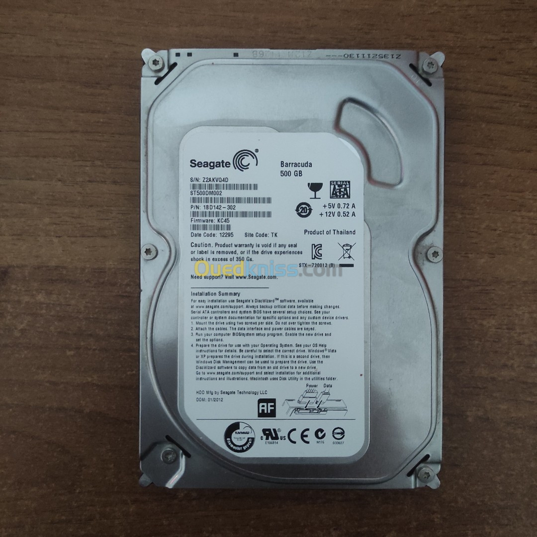 Disque dur HDD 500 go Seagate Barracuda