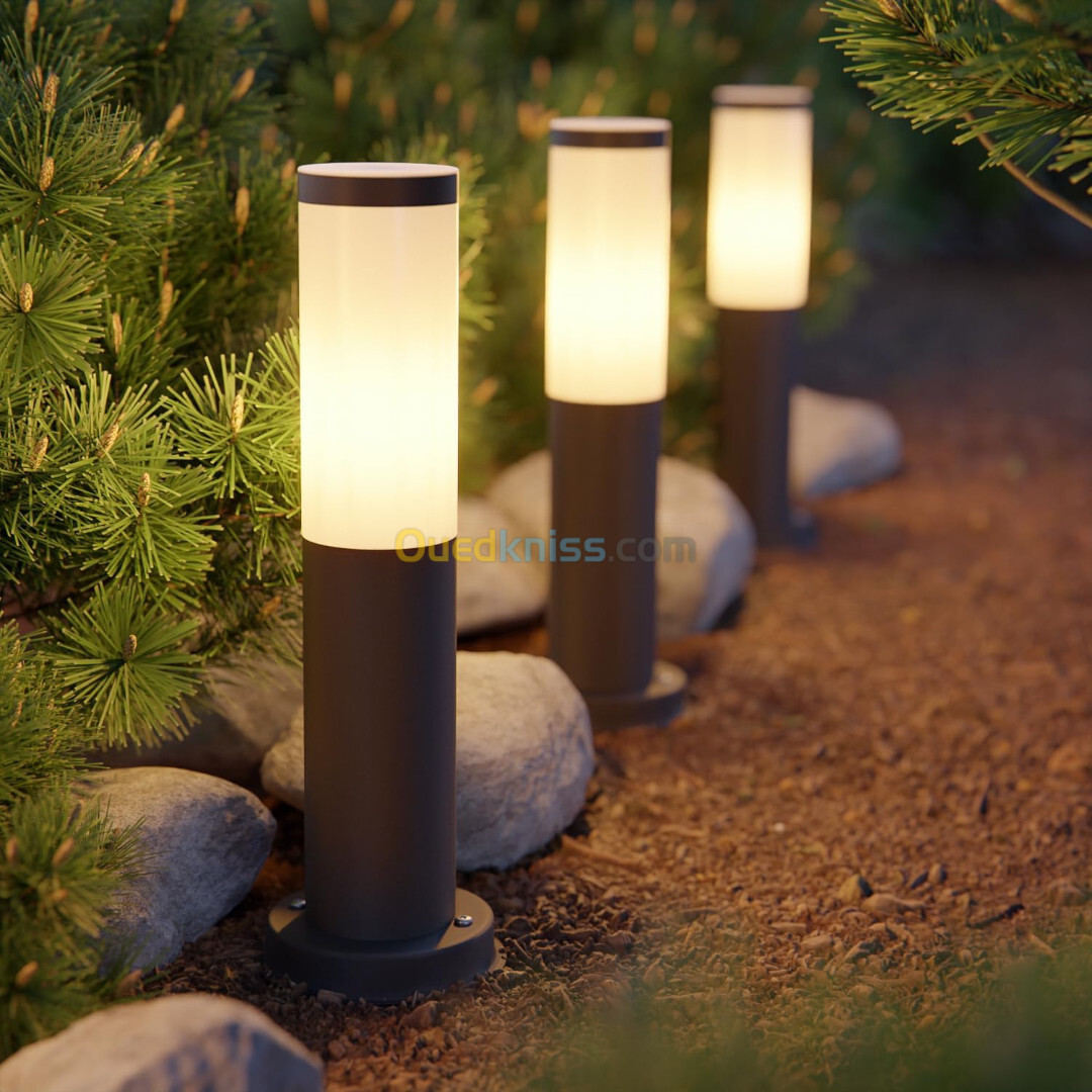 Lumière de chemin, Borne d'éclairage, Lampe de jardin pour l'extérieur, 3 pièces 