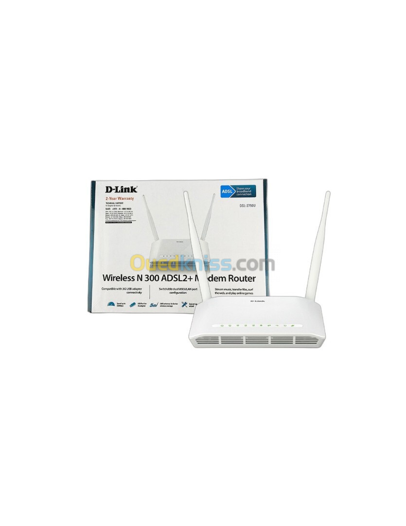 Modem D-LINK N300 ADSL2+Router (DSL-2750U)