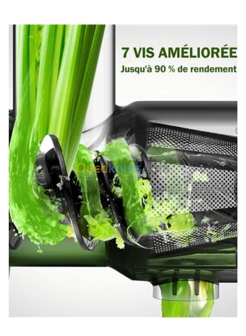 Amzchef Extracteur de Jus, multifonction 3 en 1 Slow Juicer Presse à Froid Machine, 80 tr/min e