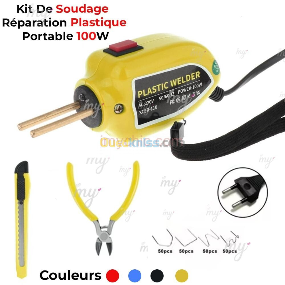 Kit De Soudage Réparation Plastique Portable Avec Agrafeuse À Chaud 100W