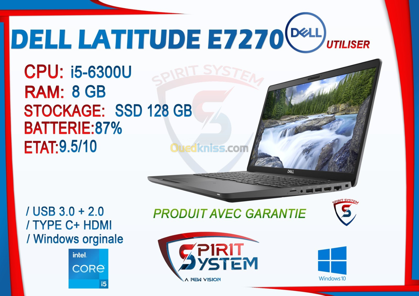 DELL LATITUDE E7270 i5 6eme