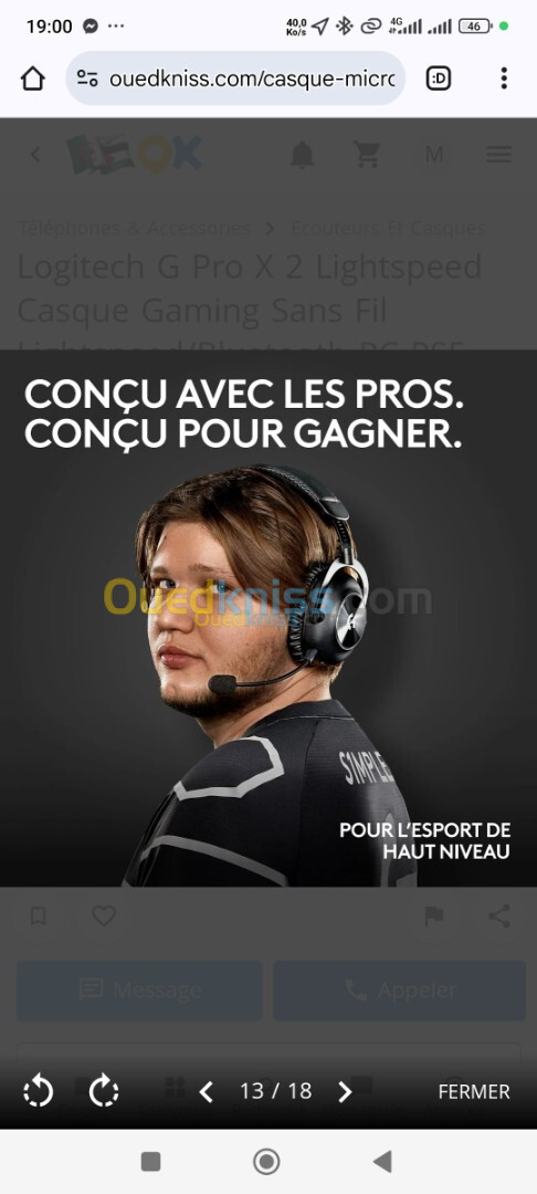 Casque gaming Logitech g pro x2 lightspeed 