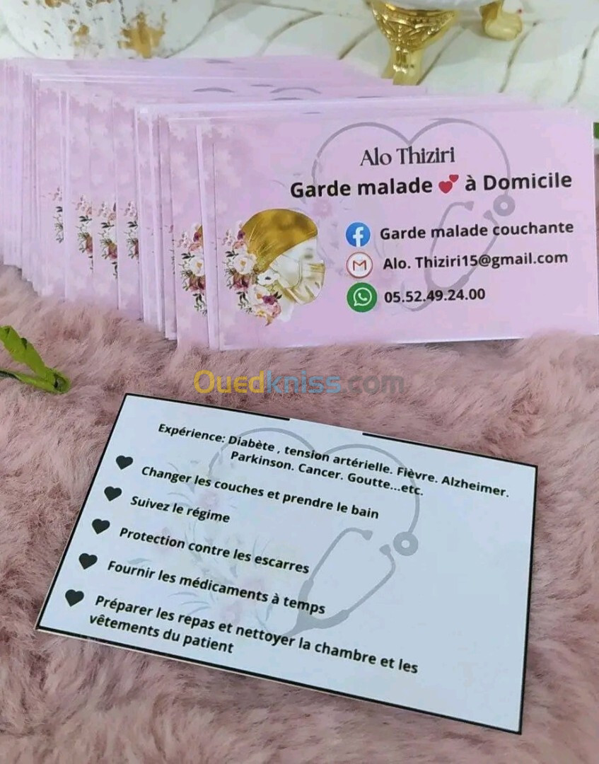 Garde malade á l'hôpital