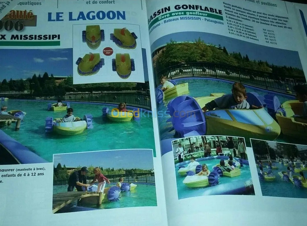 manege pour parc dattraction  piscine avec pedalos enfant