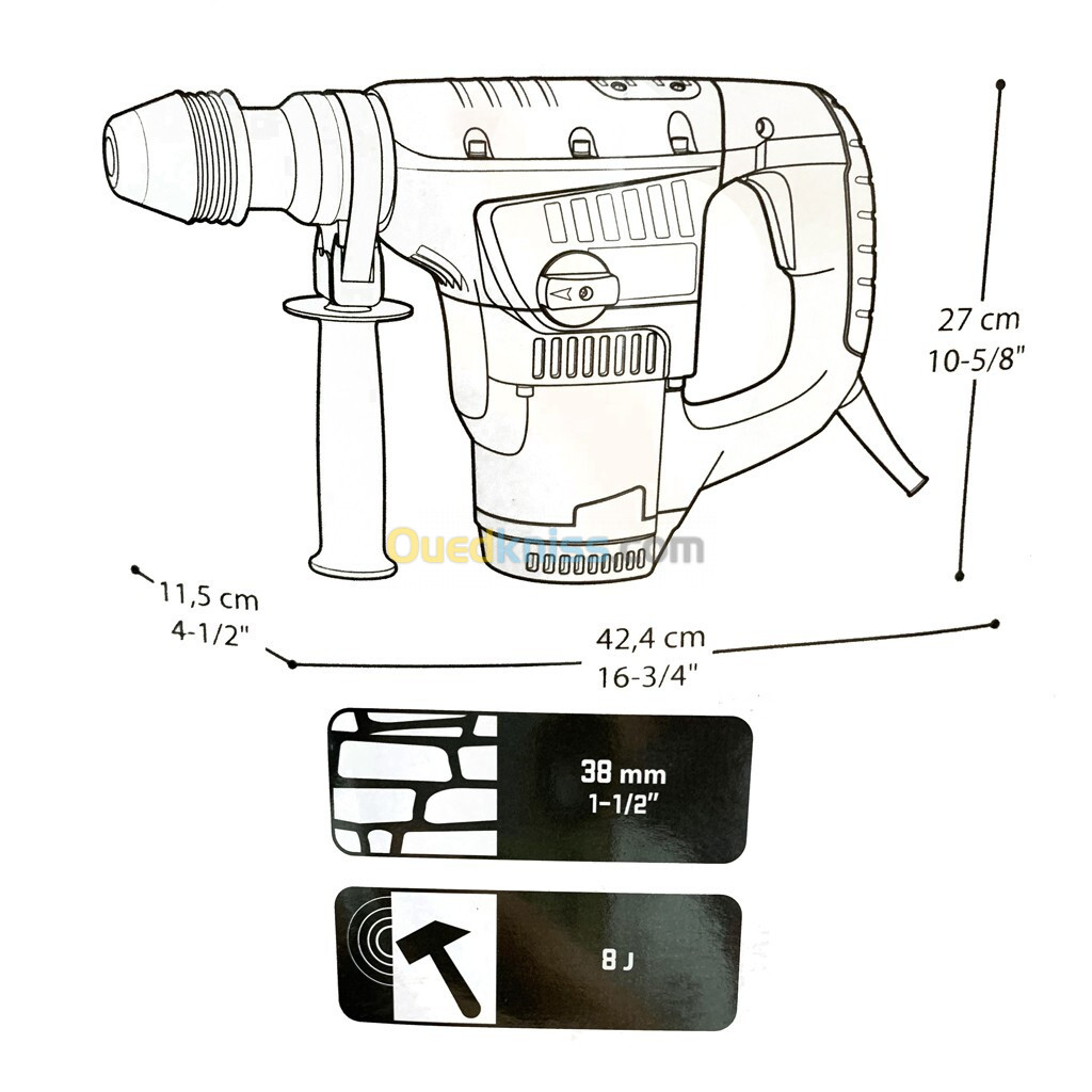 MARTEAU 38MM 1050W CROWN