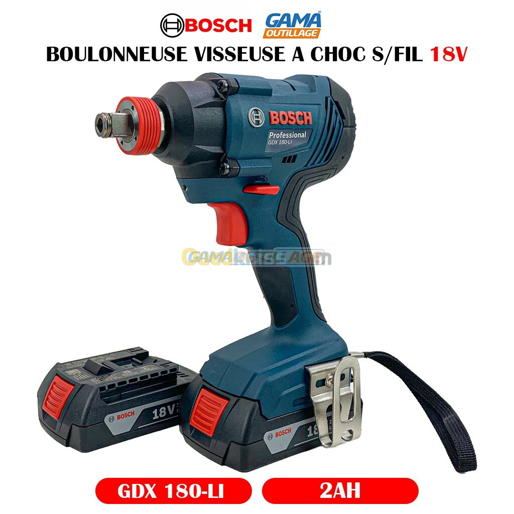 BOULONNEUSE VISSEUSE A CHOC S/FIL 18V 2AH BOSCH