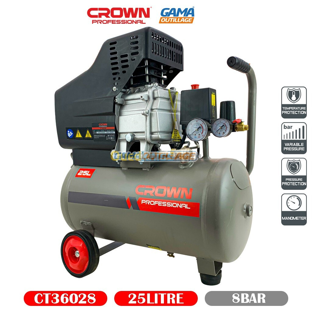 COMPRESSEUR 25LT CROWN