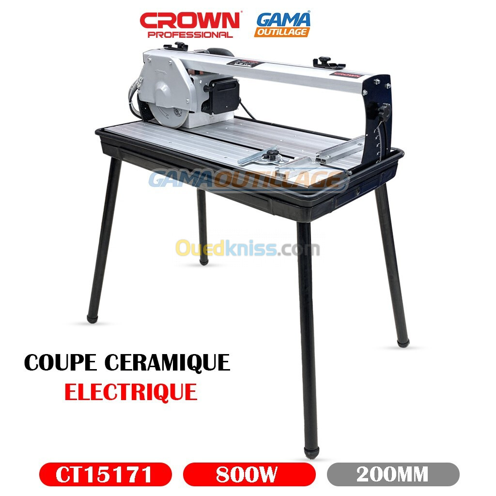 COUPE CERAMIQUE ELECTRIQUE 200MM 800W CROWN