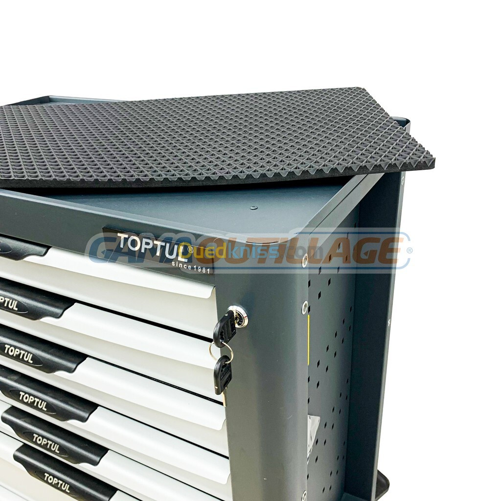 SERVANTE 07 TIROIRES 229PCS GRIS TOPTUL