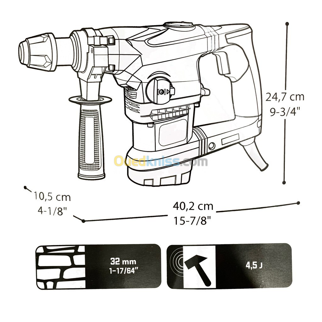 MARTEAU 32MM 1250W CROWN