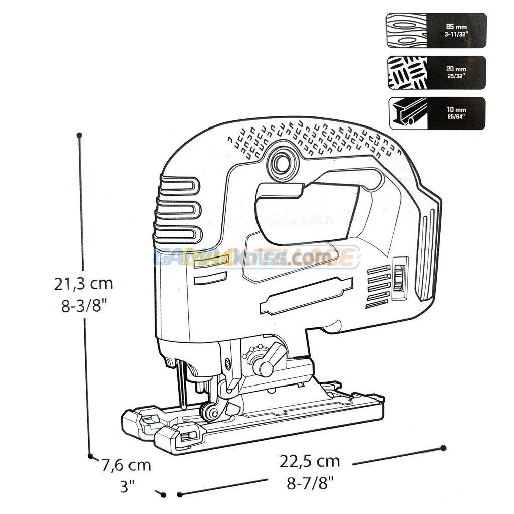 SCIE SAUTEUSE SOLO S/FIL 20V CROWN