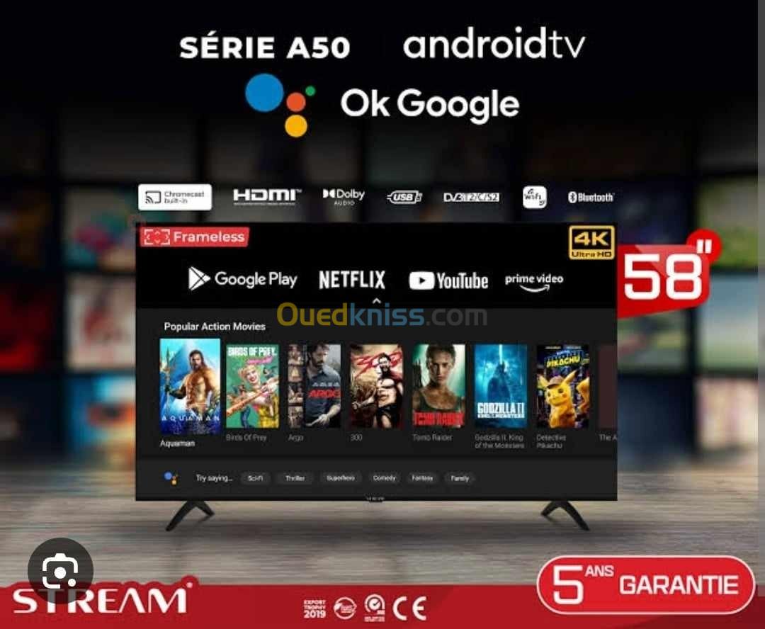 stream 58A50 Smart Android tv