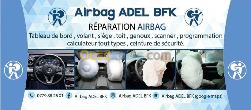 Airbag , Atelier spécialisé en maintenance et réparation des airbags pour tout type de véhicule .