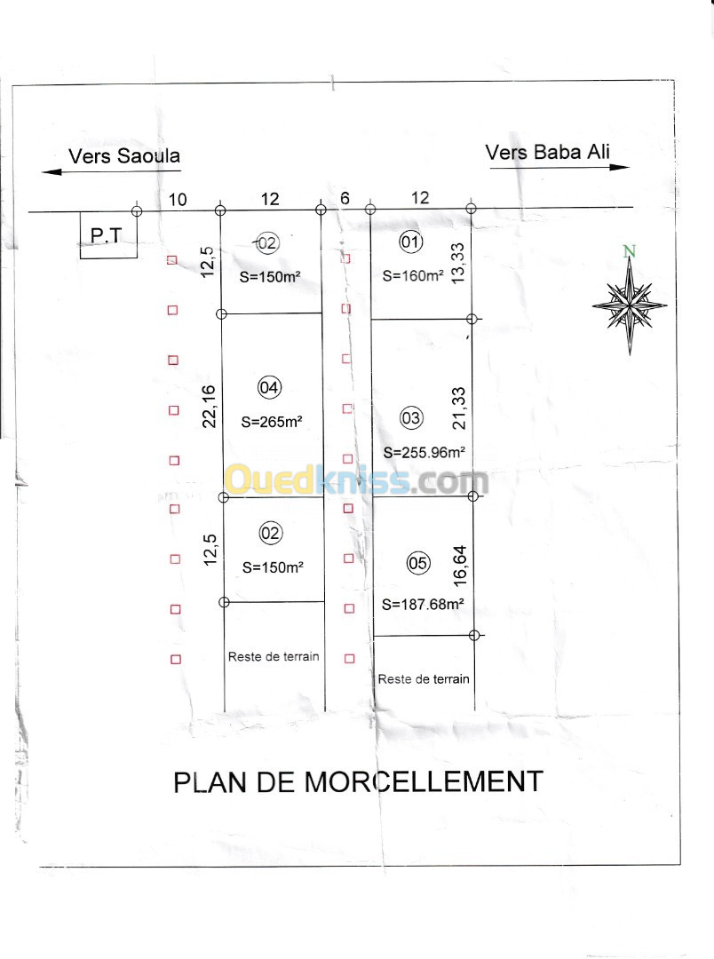 Vente Terrain Alger Saoula