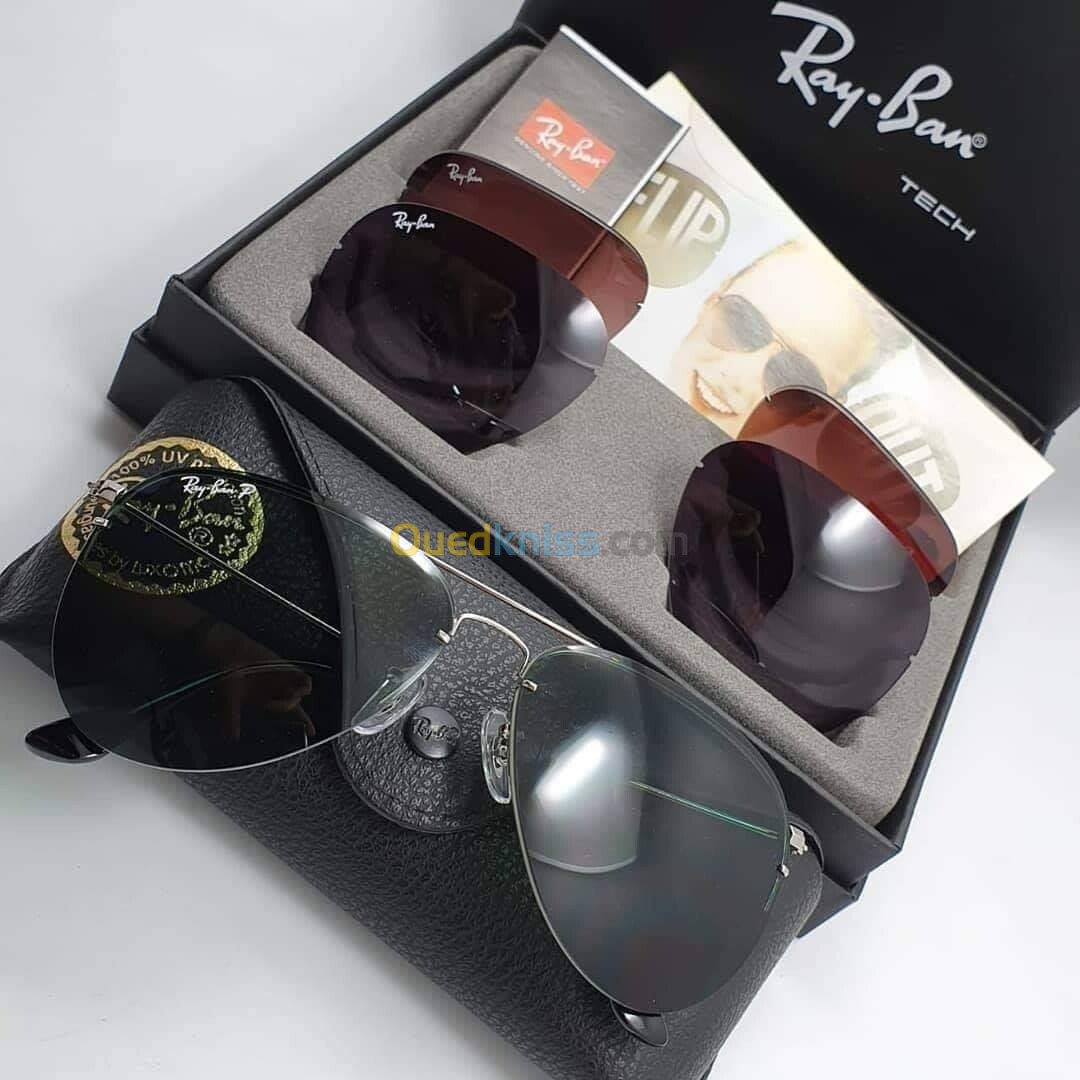 Rayban flip out tech aviator 