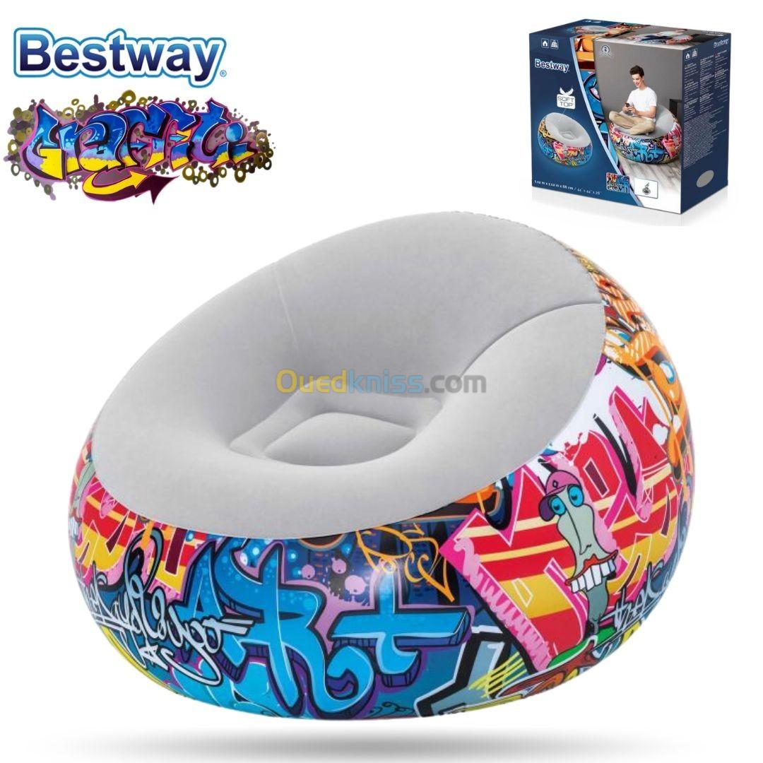 Bestway Fauteuil Graffiti Gonflable Gaming Soft Top