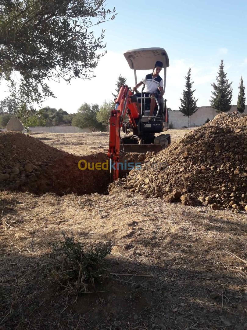 Kubota Location mini pelle كراء حفارة صغيرة 2024