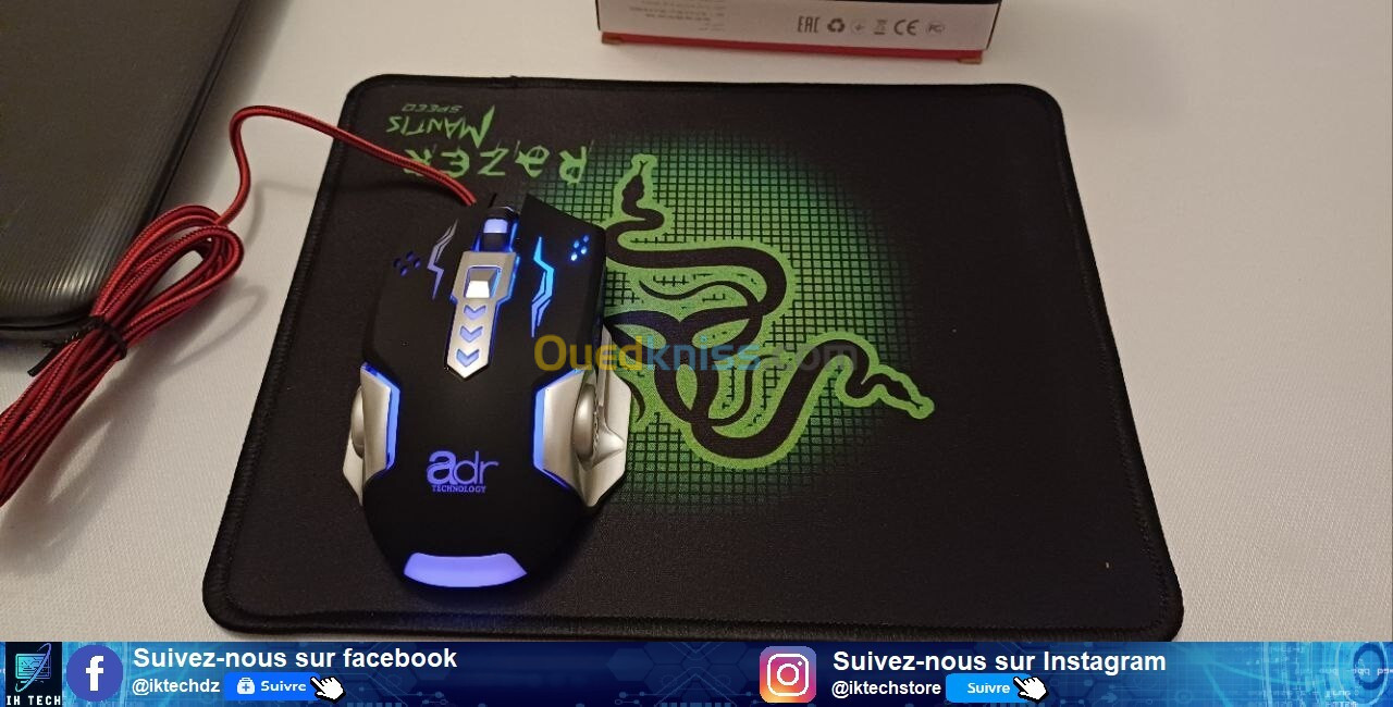 Souris Gaming ADR 2037 + Tapis au choix offert