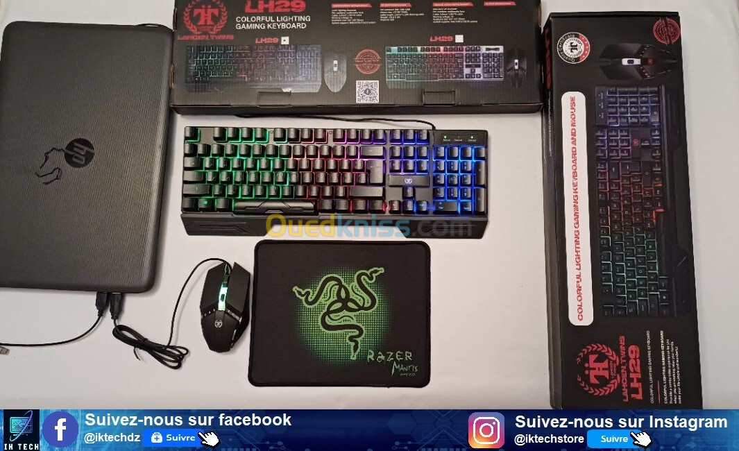 Clavier & Souris Gaming LH 29 + Tapis offert