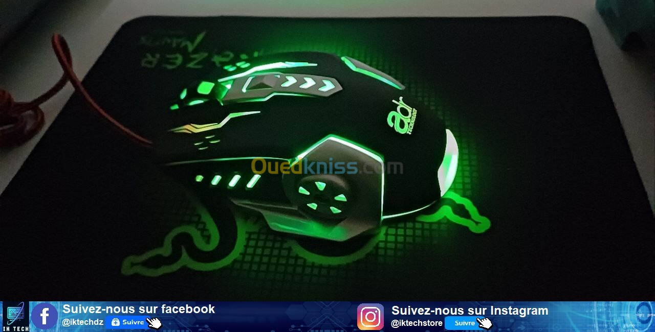 Souris Gaming ADR 2037 + Tapis au choix offert