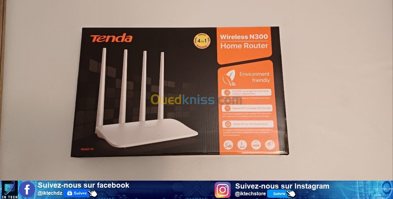 Routeur répéteur Wi-Fi Tenda Wireless N300 Home Router