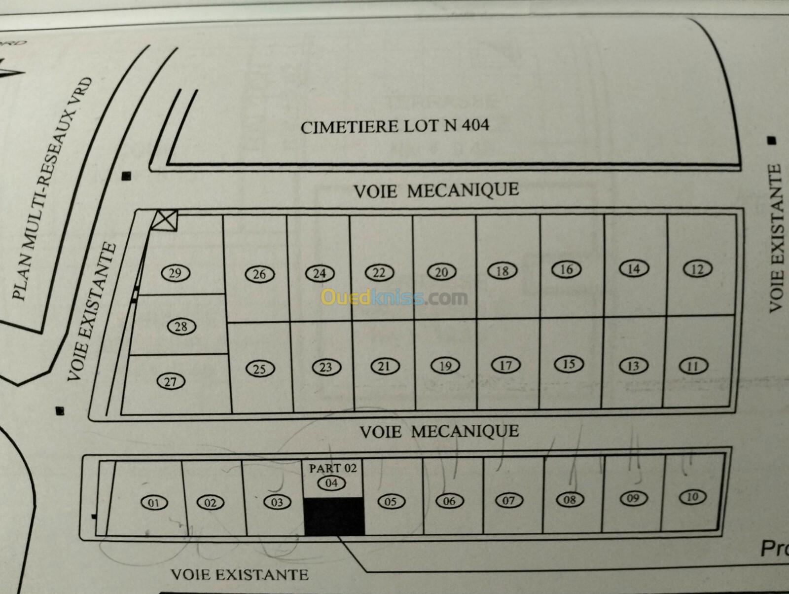 Vente Terrain Oran Boufatis