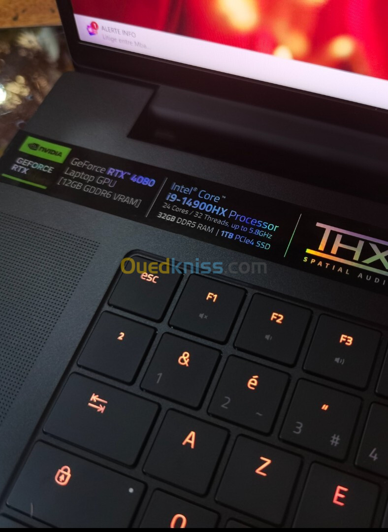 RAZER BLADE 18 - Intel i9-14900HX - RTX  4080 12Go - Écran 18" Mini-Led QHD 300Hz - RAM 32Go -SSD 1B