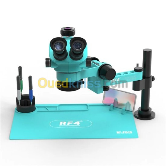 MICROSCOPE SYNCHRONE TRINOCULAIRE RF4 RF-7050PRO-FO19 7-50X AVEC LUMIÈRES LED