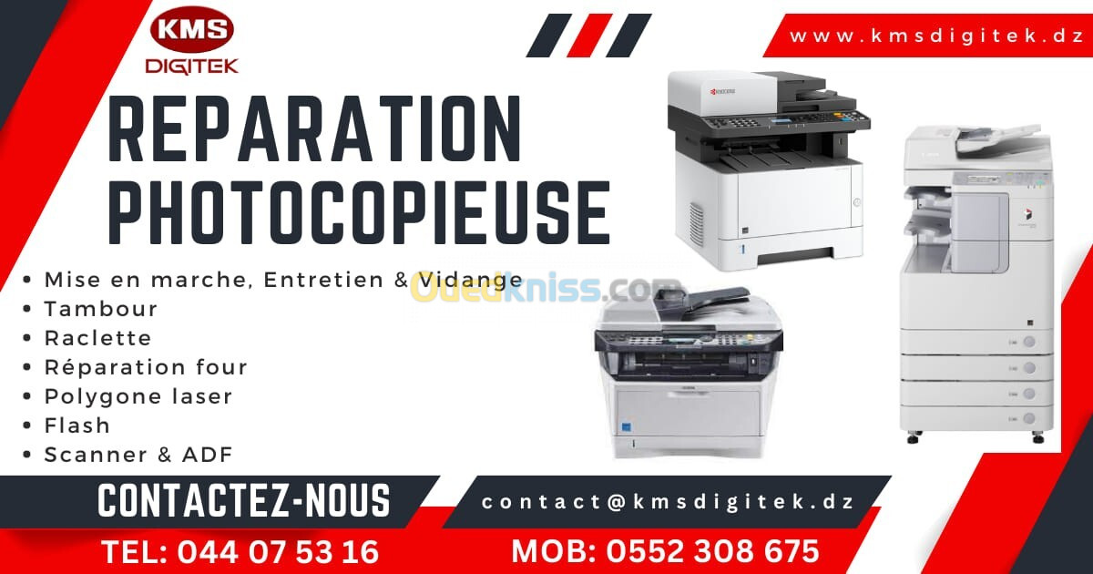 Reparation imprimante/ Photocopieuse / Fax....