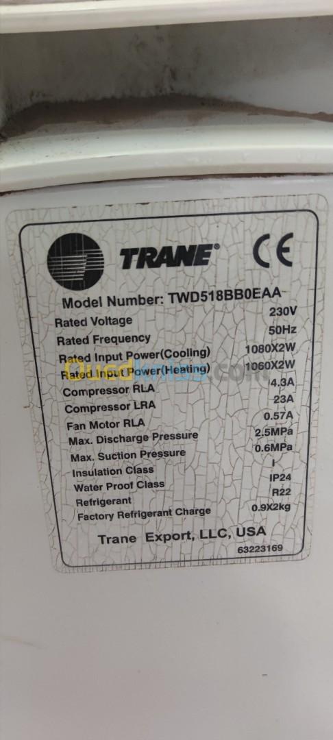 Unité extérieure trane  usa 2x9000btu