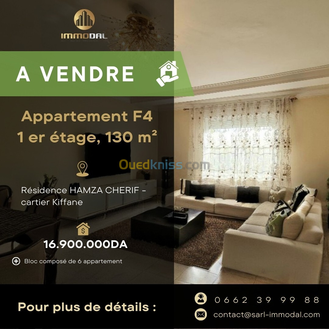 Vente Appartement F4 Tlemcen Tlemcen