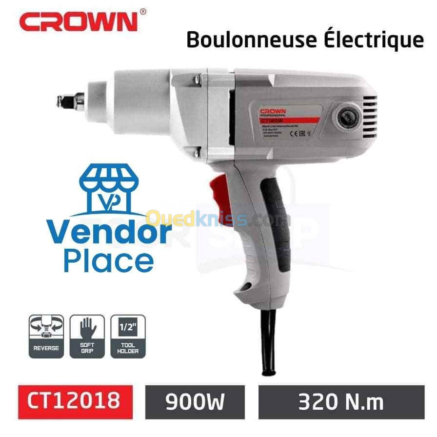 Clé a chocs électrique crown 900w 