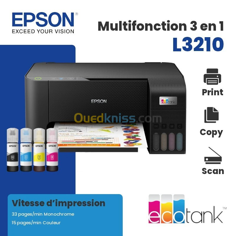 Imprimante Epson l3210 réservoir 