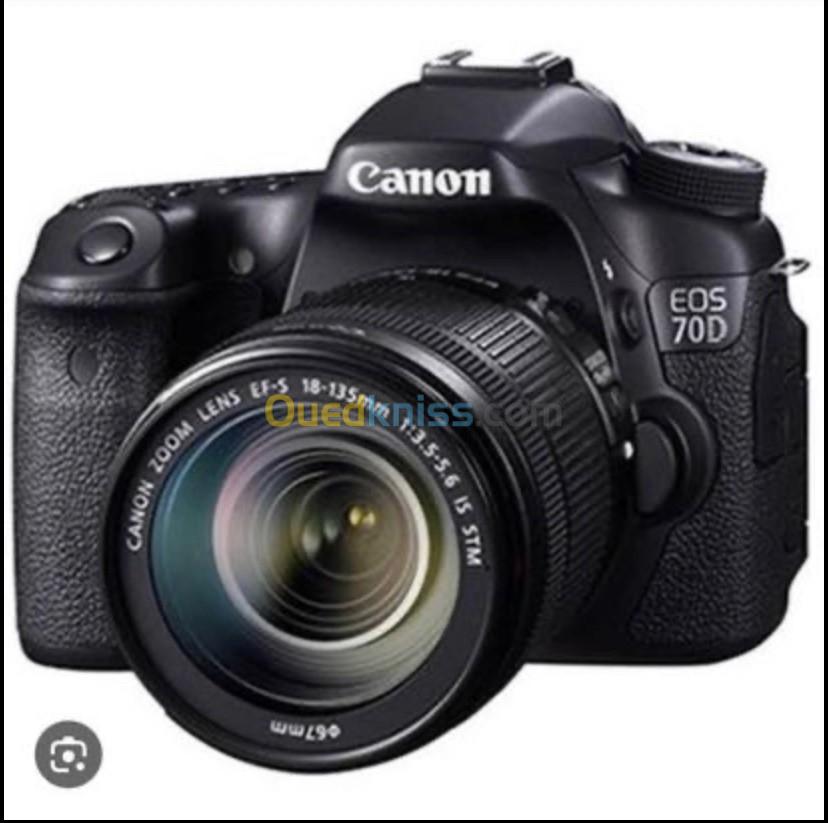 Canon 70D avec un objectif 50mm 1.8 stm + chargeur et battrie original 