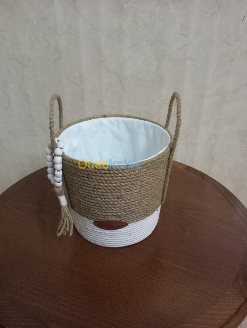 Cache pot en corde de jute 