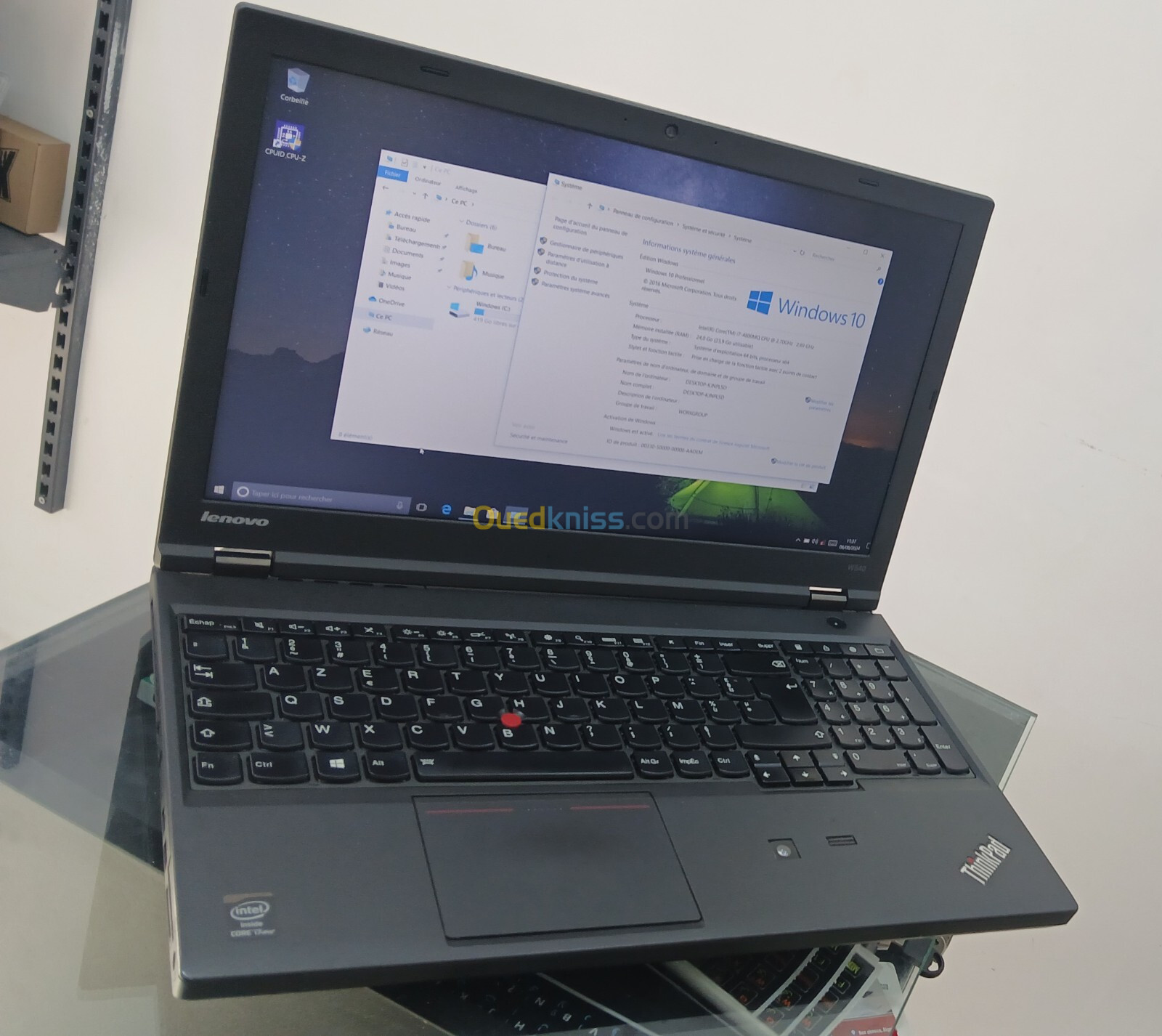 Station thinkpad i7 v pro 4eme 24 gb ram 512 ssd double carte graphic