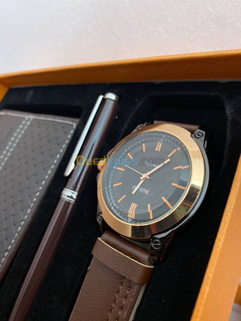   Pack Montre Classique , Porte Monnaie Stylo 