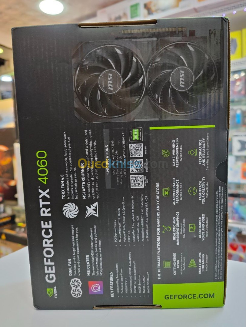 MSI GeForce RTX 4060 VENTUS 2X BLACK 8G OC