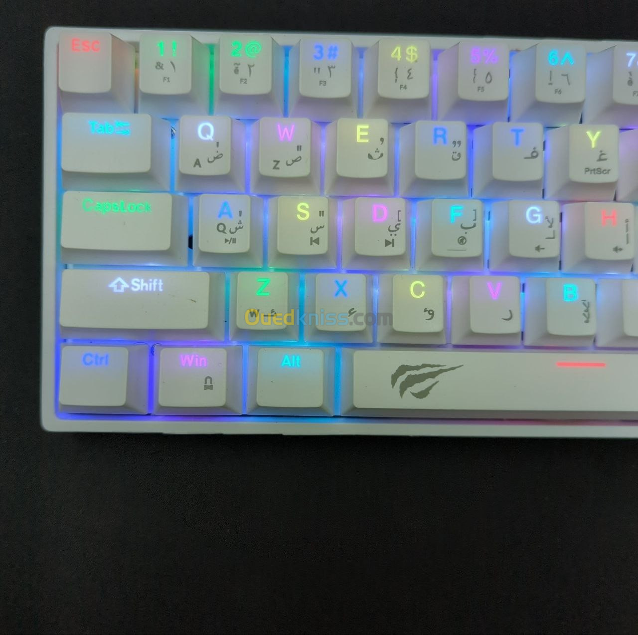 CLAVIER HAVIT GAMENOTE KB881L RGB MECANIQUE WHITE