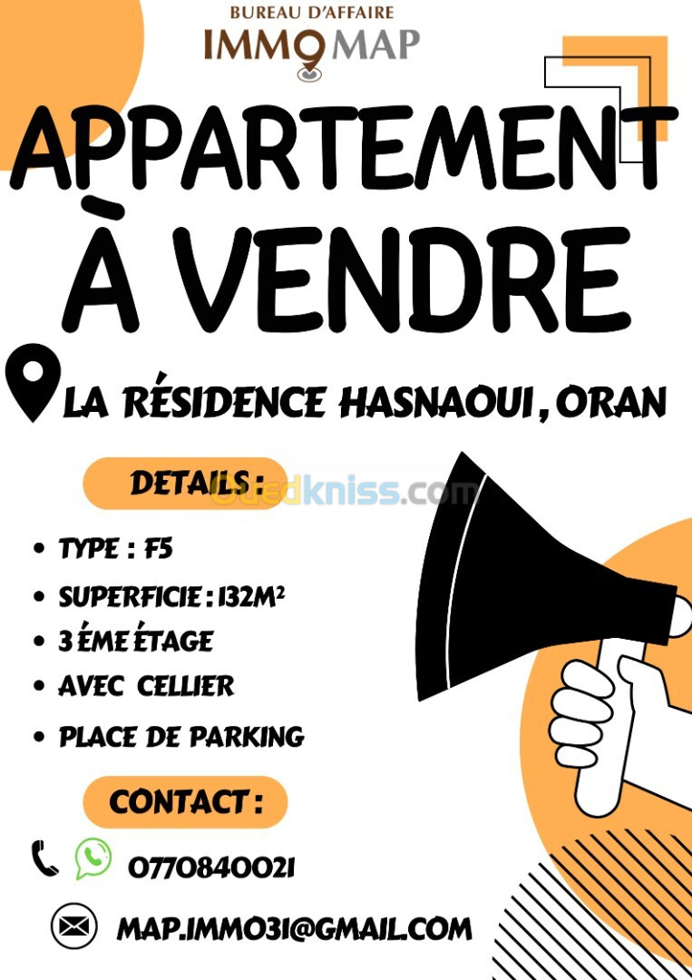 Vente Appartement F5 Oran Bir el djir