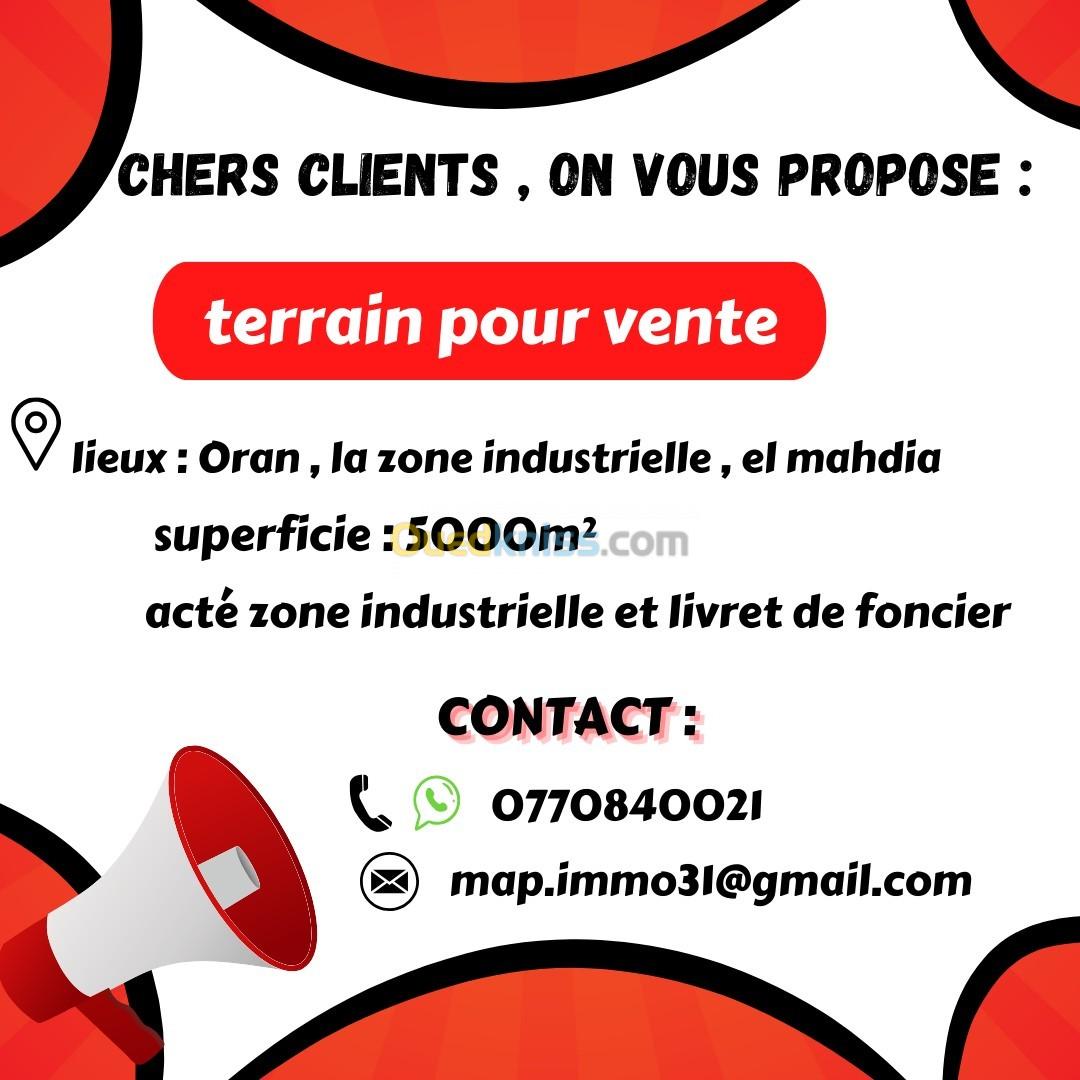 Vente Terrain Oran Oued tlelat