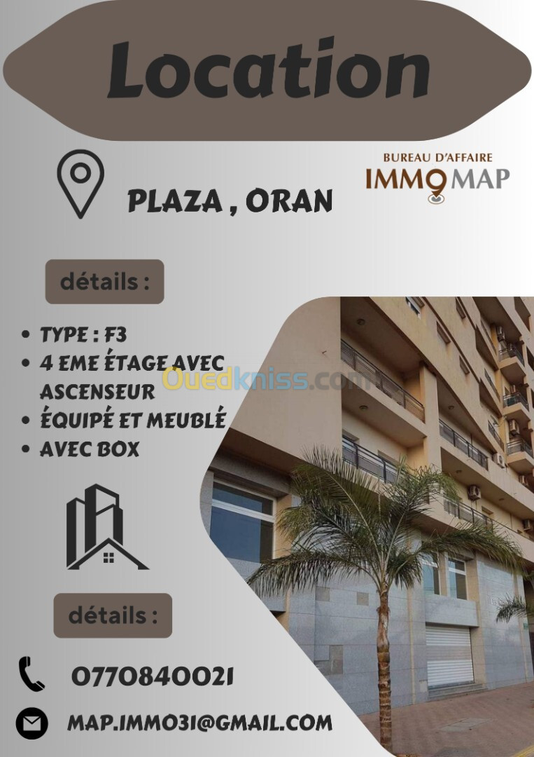 Location Appartement F3 Oran Bir el djir