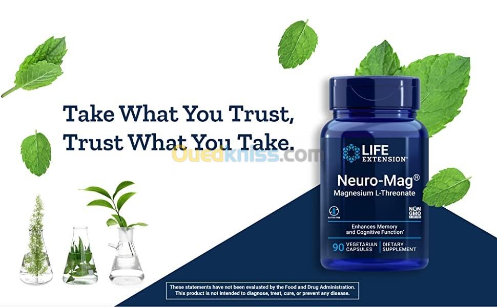 Life Extension, Neuro-Mag, L-threonate de magnesium, 90 capsules végétariennes