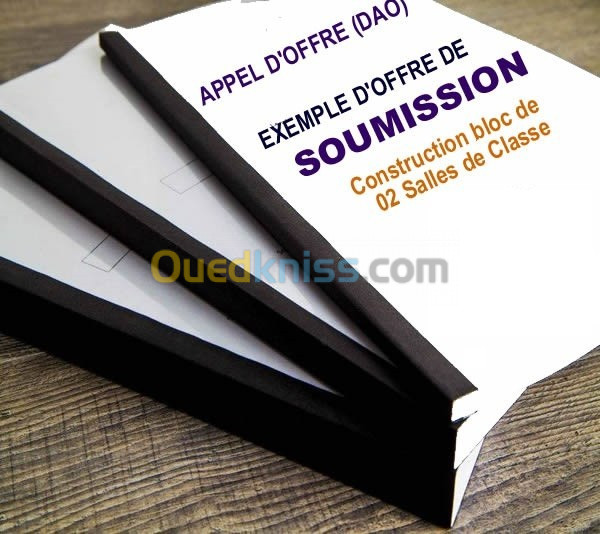 Préparation des offres de soumission.(cahiers des charges, CDC)تحضير العروض - دفاتر الشروط