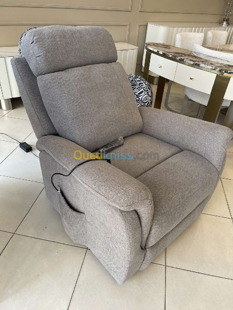 Fauteuil relax releveur électrique inclinable avec massage et chauffage dorsale 