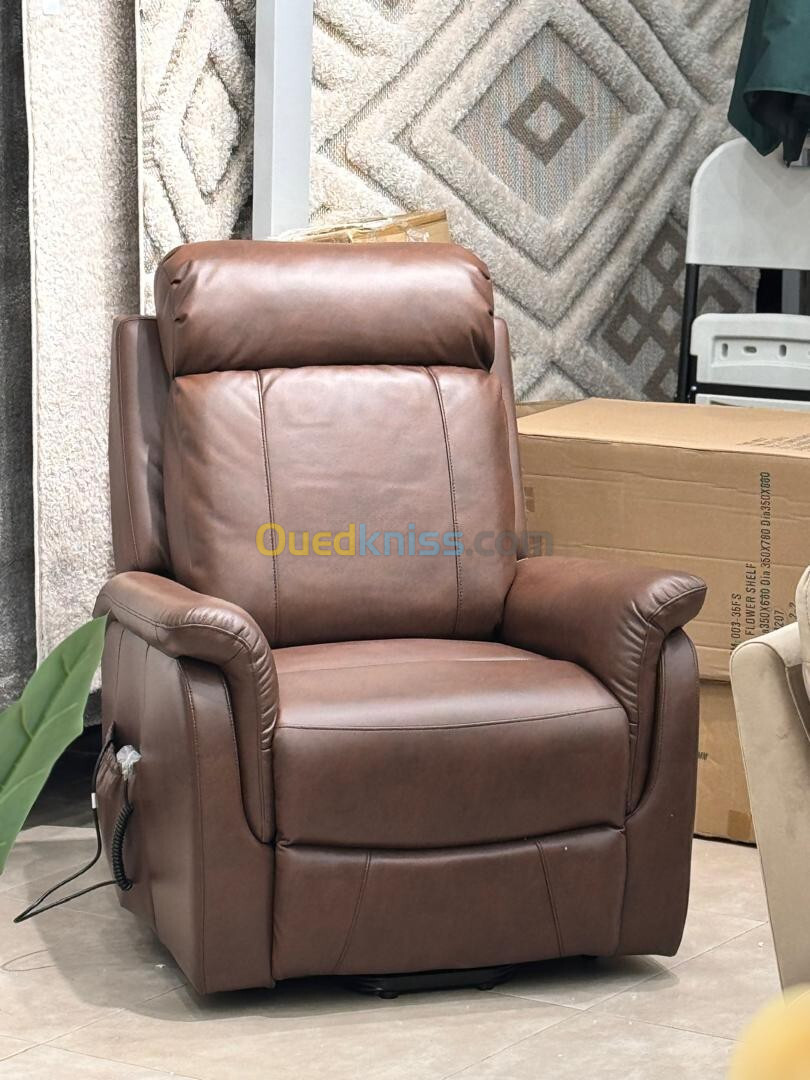 Fauteuil relax releveur électrique inclinable avec massage et chauffage dorsale 