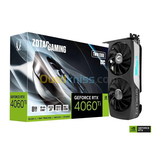  RTX 4060 TI ZOTAC TWIN EDGE GDDR6 08GO 128BITS 1HDMI/ 3DP