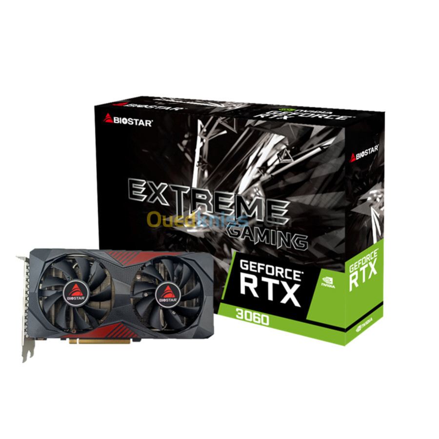 CARTE GRAPHIQUE RTX 3060 BIOSTAR 12GB 192BIT GDDR6 3DP/1HDMI EXTREME GAMING 