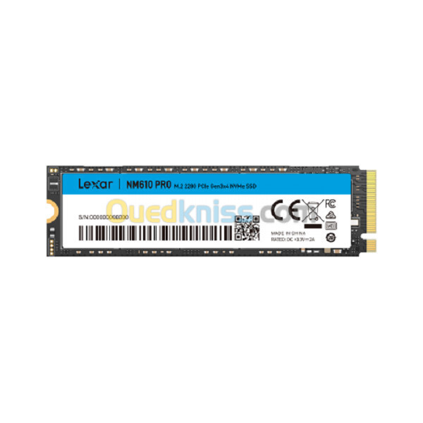 M.2 2280 PCIe 01TO LEXAR NM610 PCIe Gen3x4 NVMe 3300/3300MBPS 